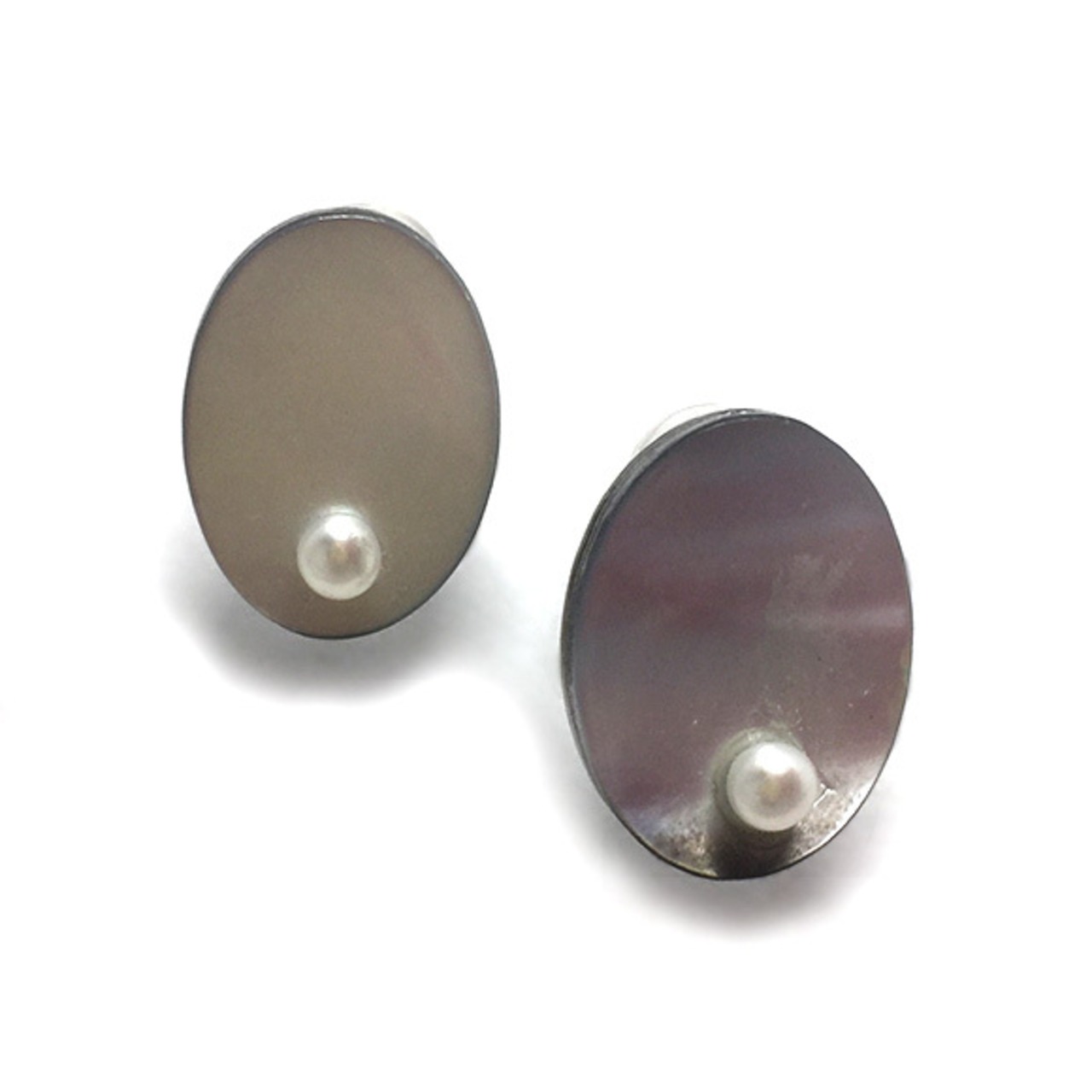 スタイリッシュ オーバルシェル・パール スタッド ピアス＆イヤリング sl5_8_3_0519pp03-sl5_8_2_0519pe04