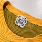 SINA COVA シナコバ 背中刺繍 ワッペン付き スウェット トレーナー サイズ LL /イエロー系/メンズ/日本製/マリン