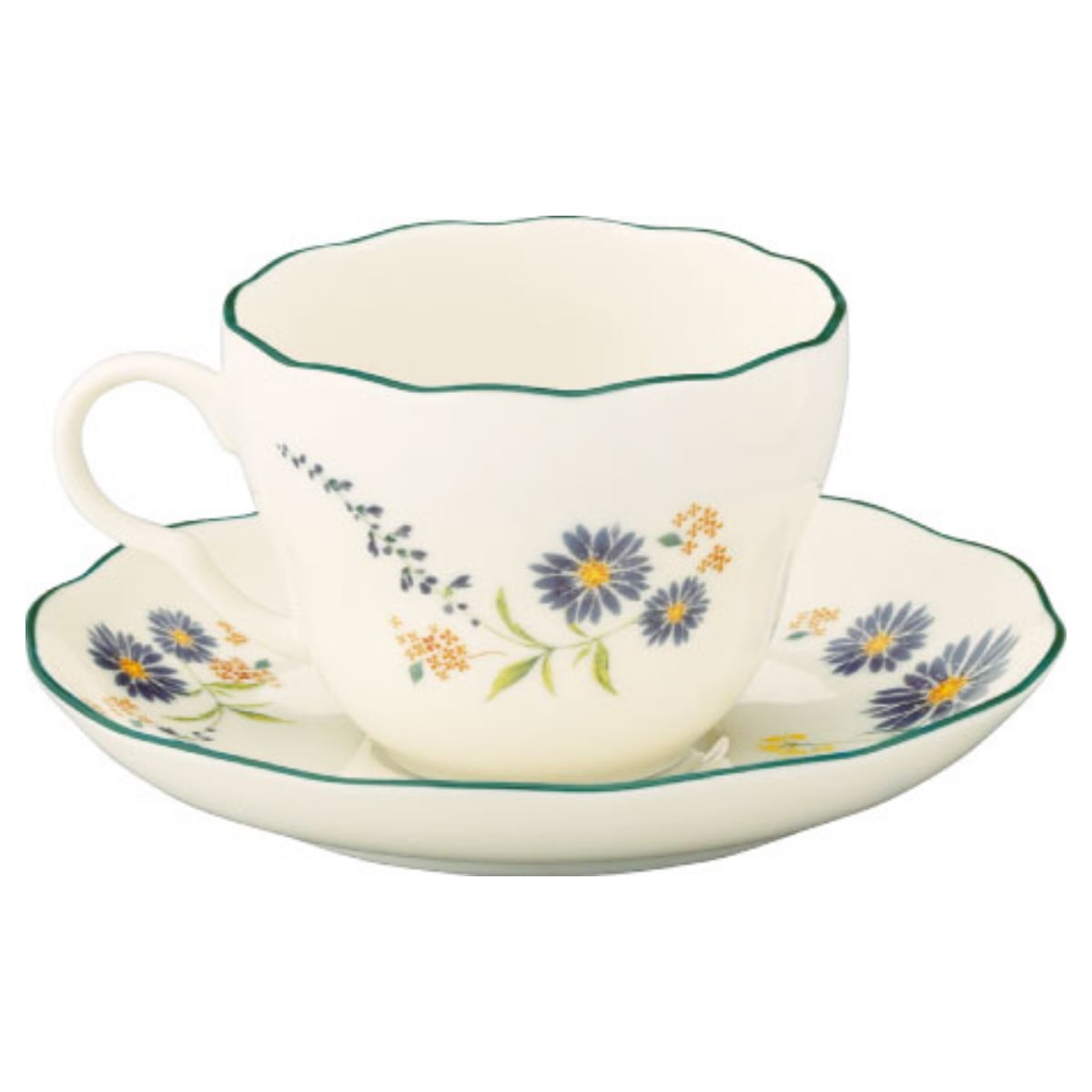 日比谷花壇】ペアカップ＆ソーサーセット(孔雀草・コスモス)【HBK10