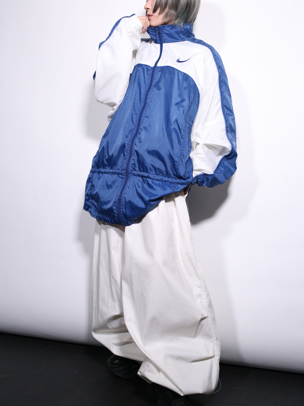 “NIKE” embroidery logo design switching nylon jacket - 3
