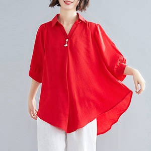 トップス レディース 送料無料 4色 シャツ ブラウス 長袖 7分丈 襟付き スキッパ— カシュクール パール パフスリーブ ゆったり 透け感 抜け感 こなれ感 シック クール カッコイイ かっこいい 個性的 華やか 派手 無地 春 春服 春物 秋 秋服 秋物 10代 20代 普段使い 重ね着 着回し おしゃれ お洒落 ラフ カジュアル 前開き シルバー 銀 ブラック 黒 グレー 灰色 涼し 通気性 薄手 ポリエステル シフォン シフォンシャツ ワイド 存在感 モード系 エキゾチック デート