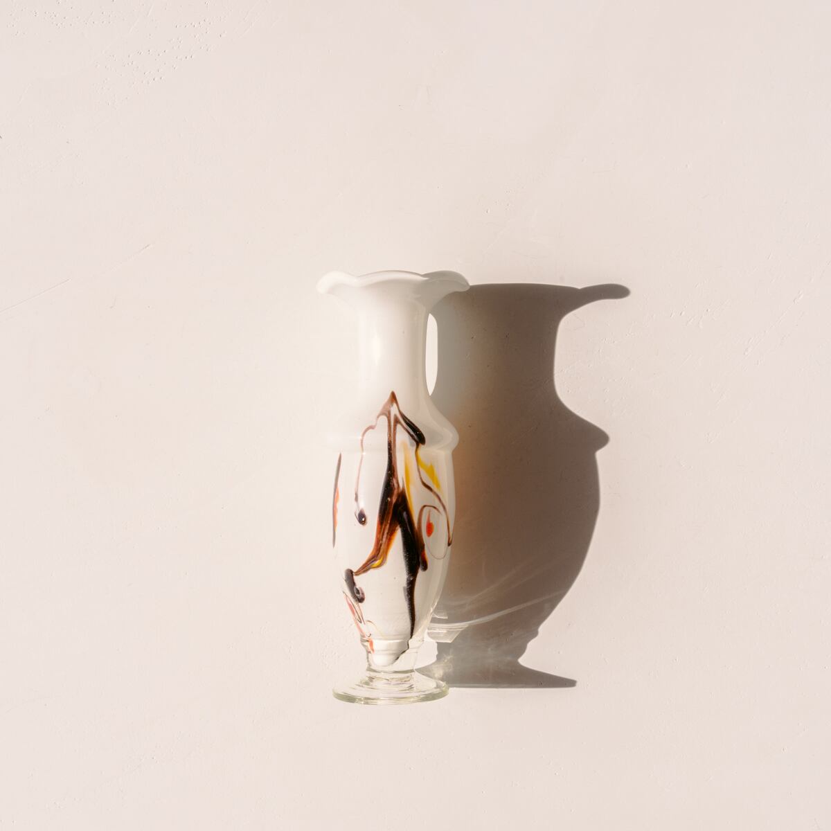 Watercolor Pattern Vase (Milky White)