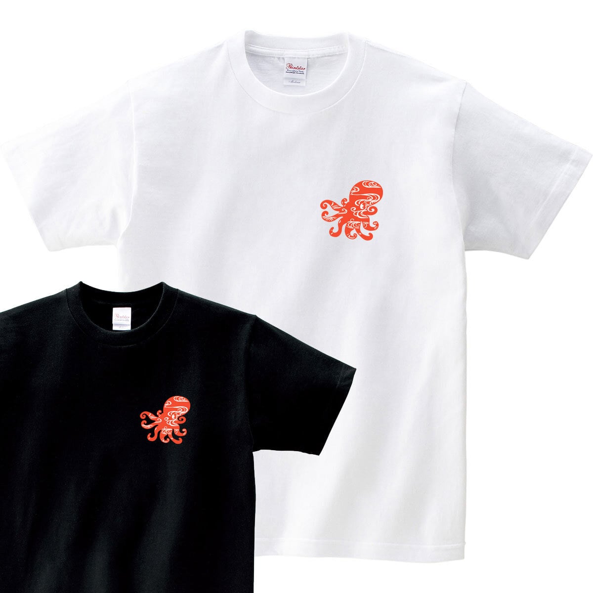 伝統的な和柄模様と和モチーフとのコンビネーション ワンポイント Tシャツ cl32