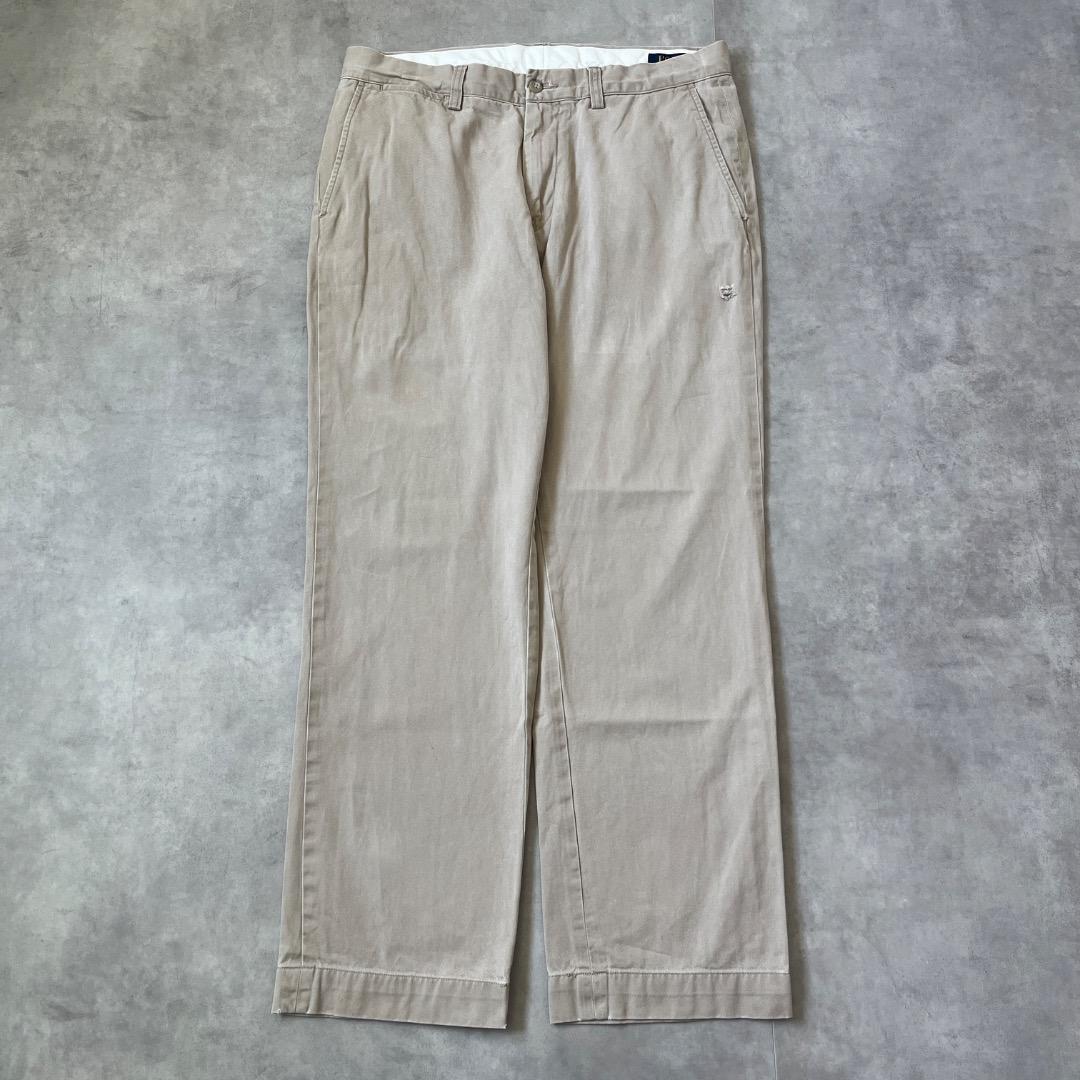 ポロ ラルフローレン W33 ポロチノ 古着 チノパン ベージュ 19024