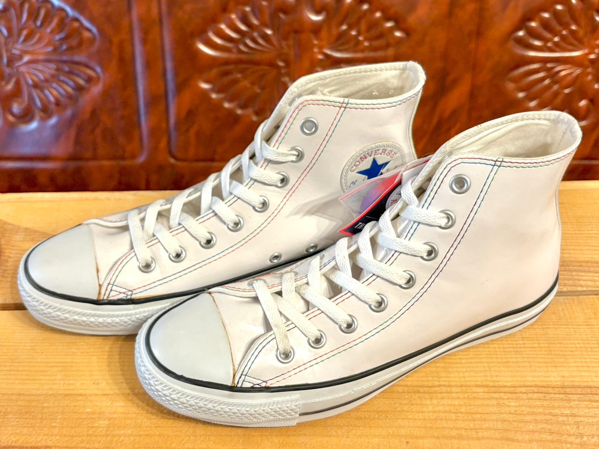 コンバース ホワイト エナメルスニーカー レアモデル】CONVERSE ONE