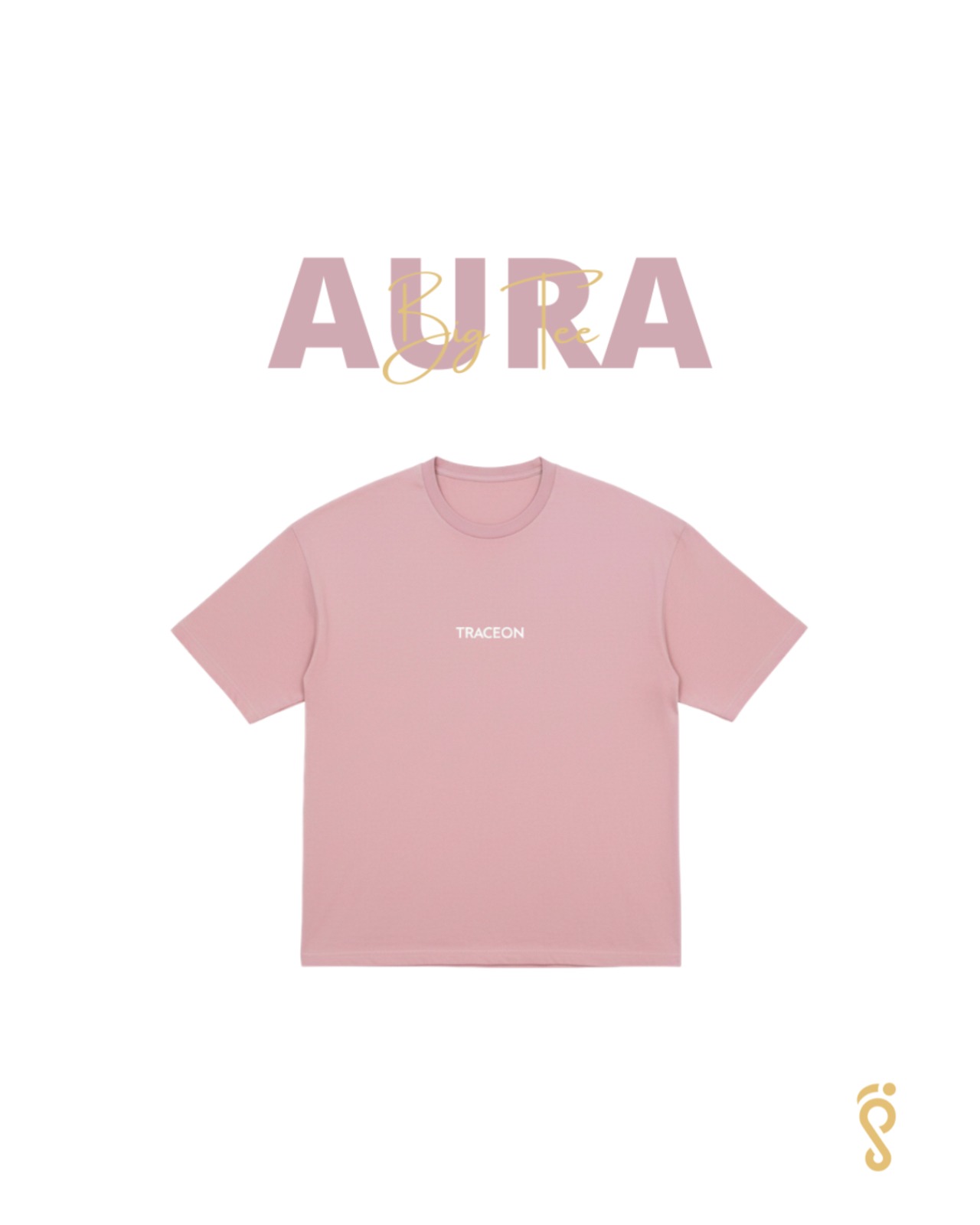 Aura - Big Tee (smoky pink/white) - 2