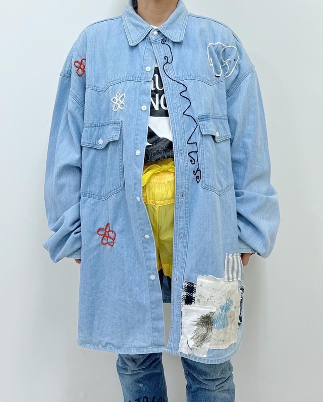 "trlp" germany used denim shirt