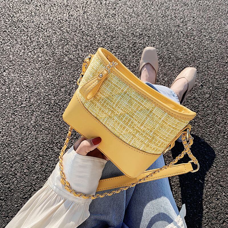 夏の小さなバッグ女性バッグ2020新しい波ワイルドテクスチャショルダーメッセンジャーバッグネット赤ファッションチェーン迷路バッグ Tiancai_Wing_Bag0455308