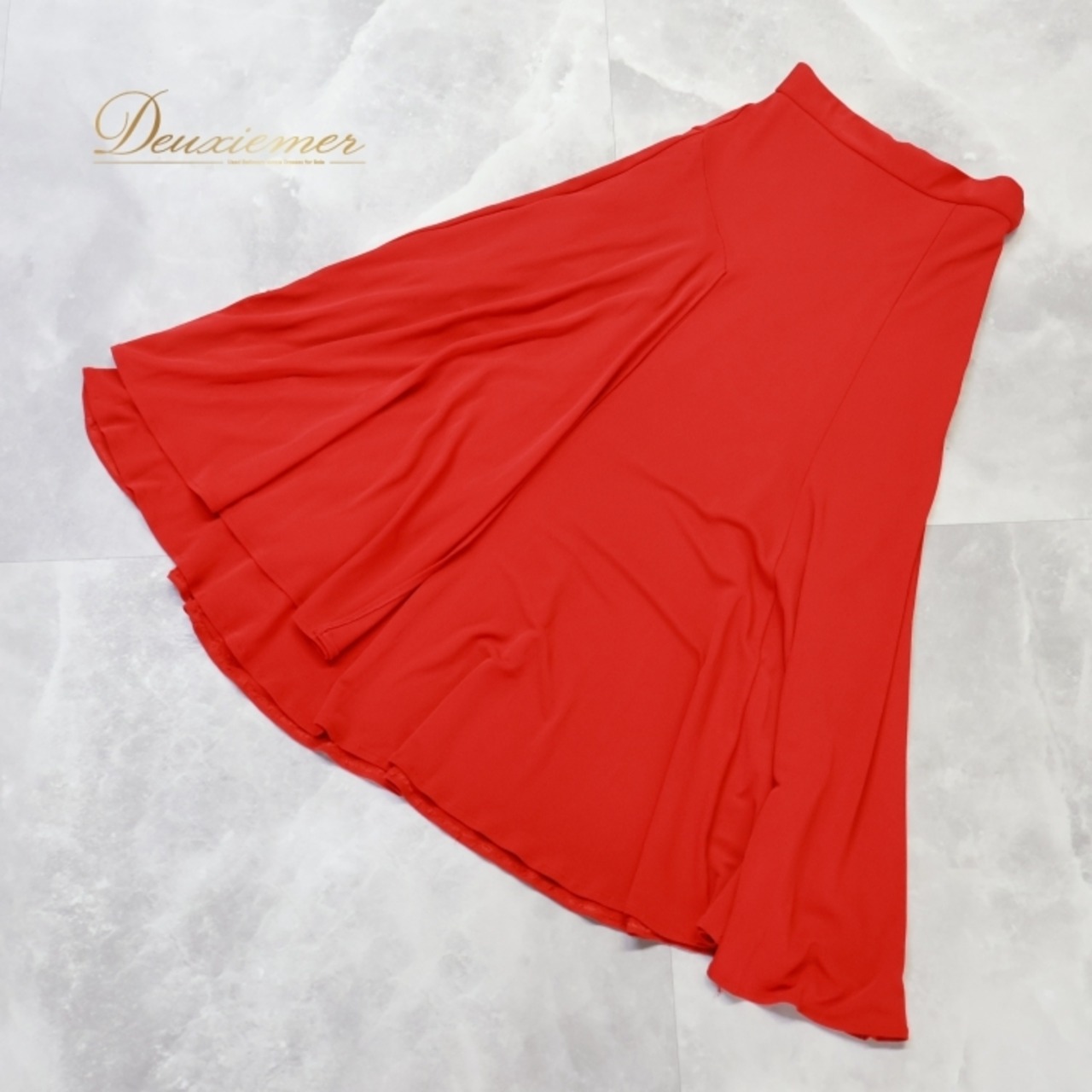 社交ダンス 衣装 スカート レッド系 チャコット Chacott 赤 無地 シンプル レッスン 練習 伸縮 ストレッチ 鮮やか 華やか 上品 かわいい 日本製 ダンス衣装