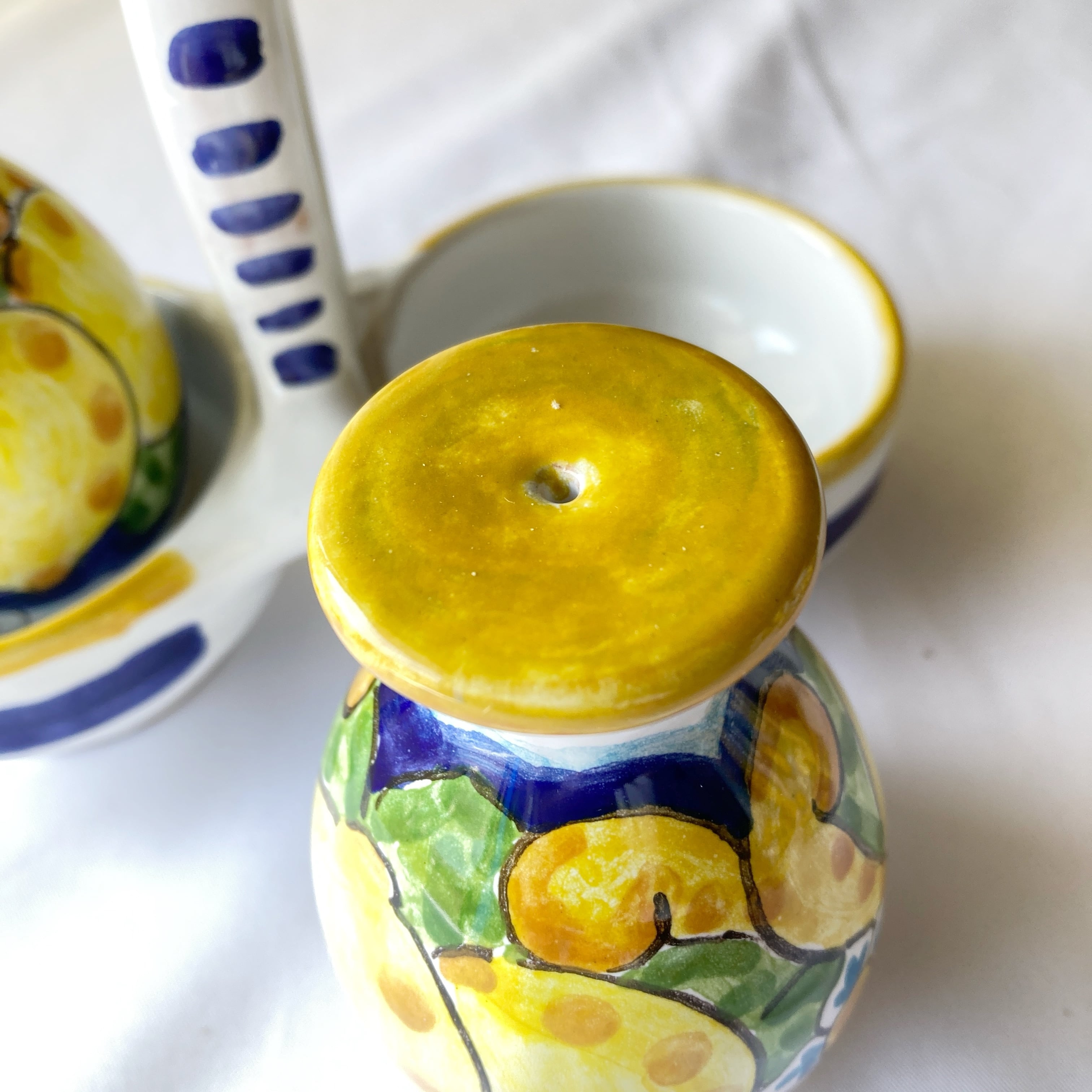 イタリア　陶器 オーバル皿 26cm OVL015 マヨリカ焼き イタリア陶器 青いお皿