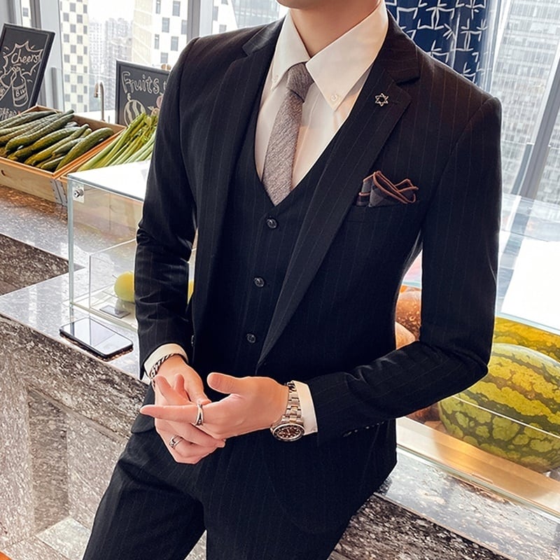 スリーピース ストライプスーツ 2カラー LB0002 | LIBERD / リベルド