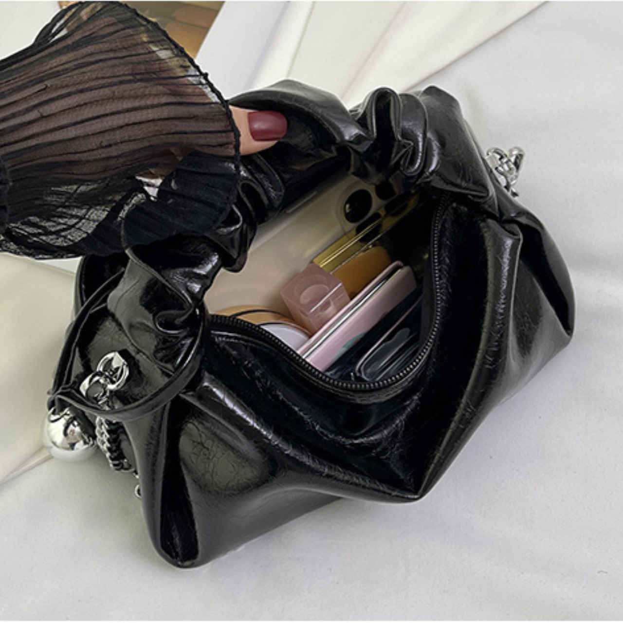 ギャザーハンドル 2way ショルダーバッグ 10231