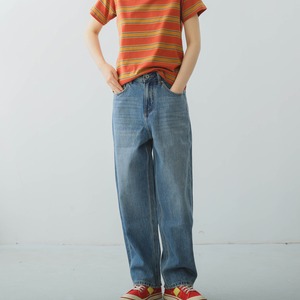 ストレートワイドフルレングスデニムパンツ   F0131
