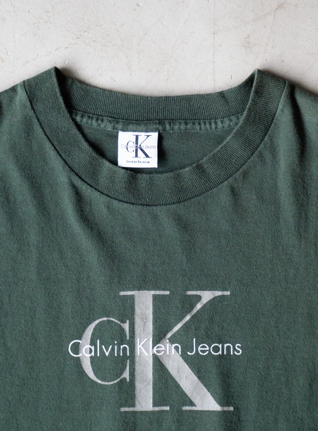 "Calvin Klein Jeans" 1990s MADE IN U.S.A. logo tee