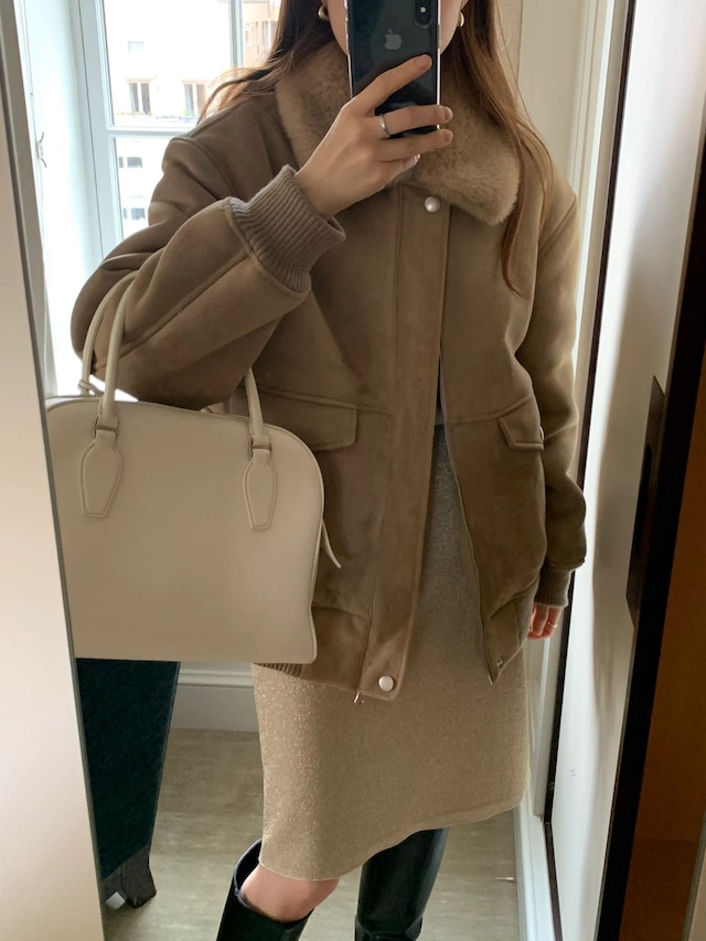 (予約) ounce / Mood suede fur suede coat 1color