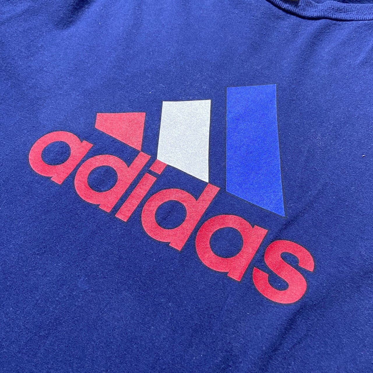 90年代 adidas アディダス パフォーマンスロゴ プリント Tシャツ