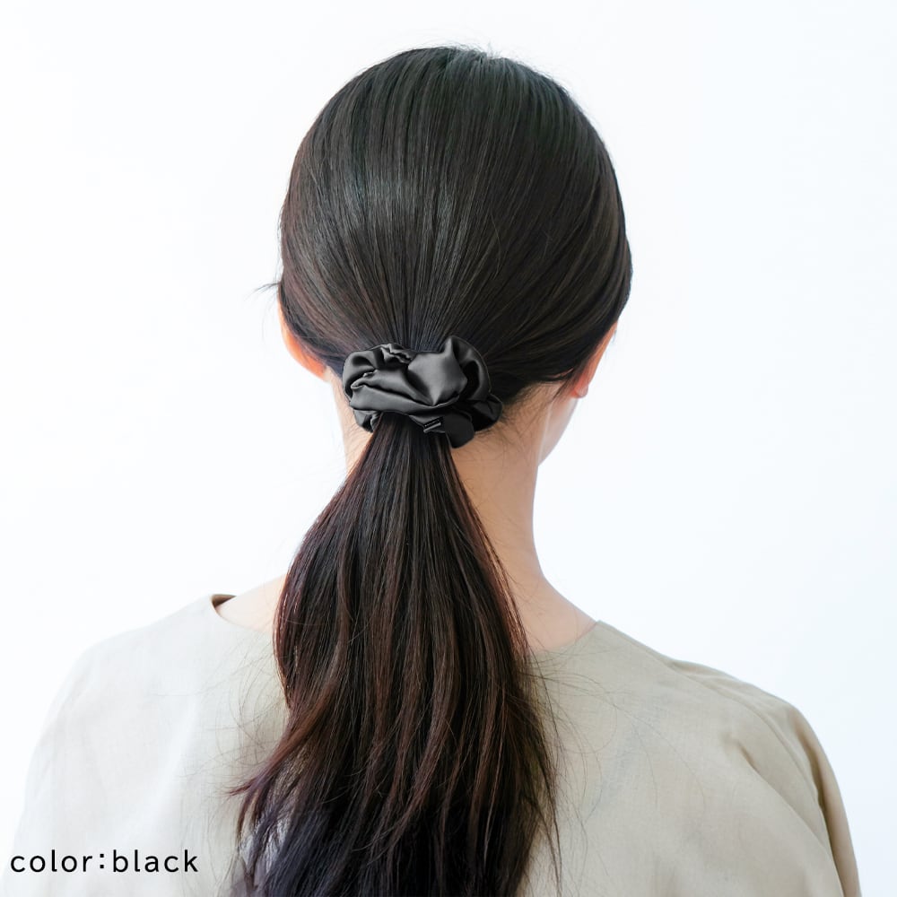 2点セット】シルク シュシュ ヘアゴム 最高級6A 22匁のシルク