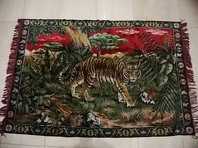 夏祭り★迫力繊細★タイガー大判絨毯ラグ★虎柄タペストリーカーペット 夏祭り☆迫力繊細☆タイガー大判絨毯ラグ☆虎柄タペストリーカーペット