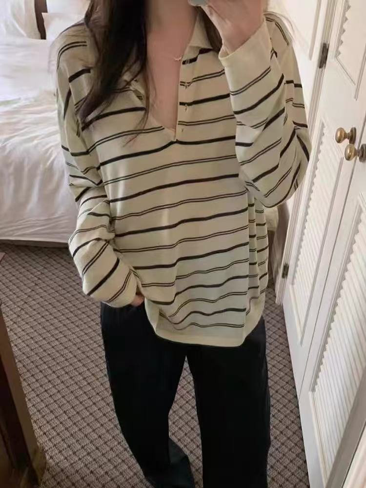 ボーダーポロシャツ