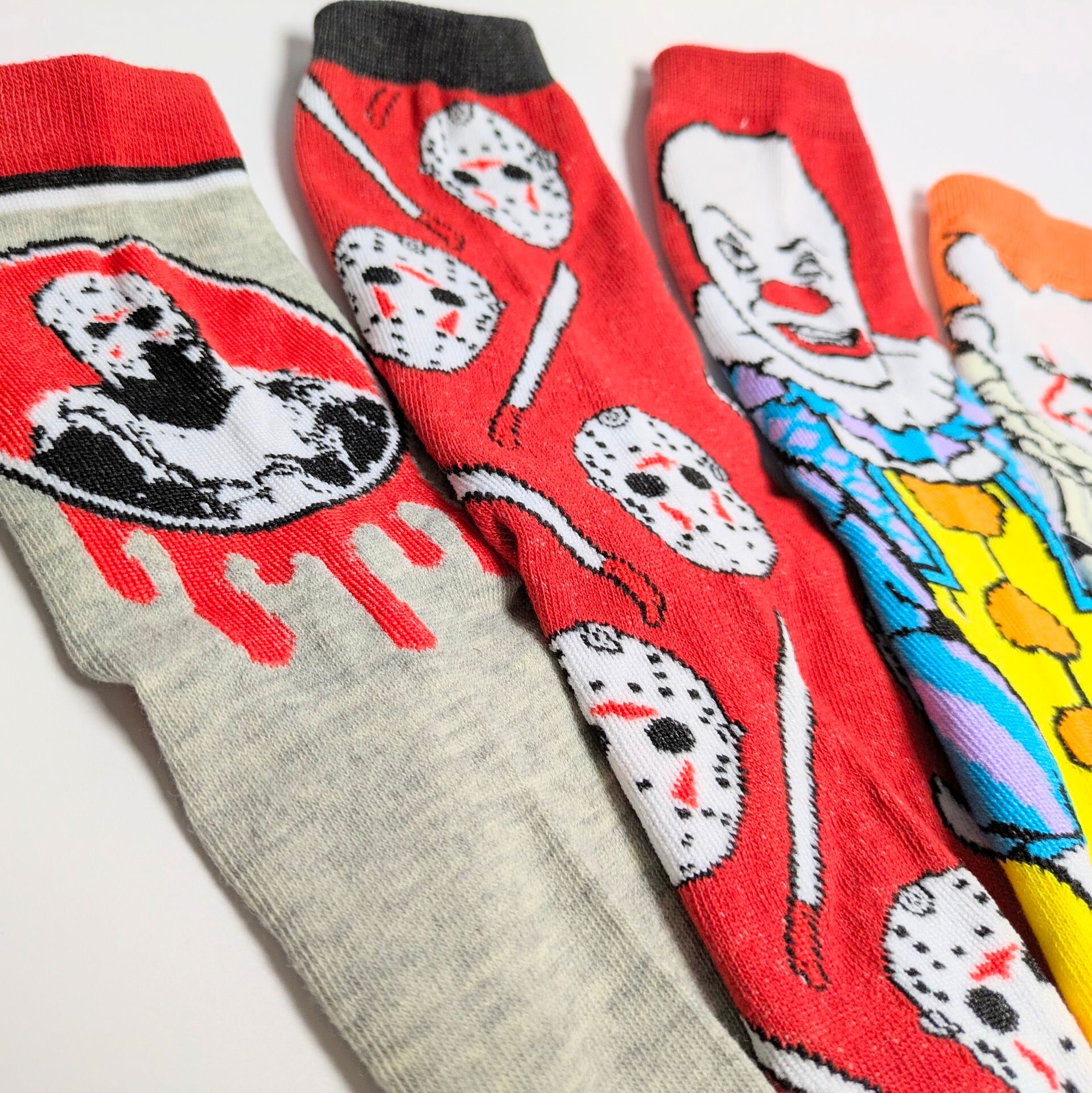 【 crew socks / クルーソックス 】【E】『 HORROR MOVIE Character Socks 5P SET 』ホラー映画キャラソックス5足セット 〚アメリカン雑貨 アメトイ〛