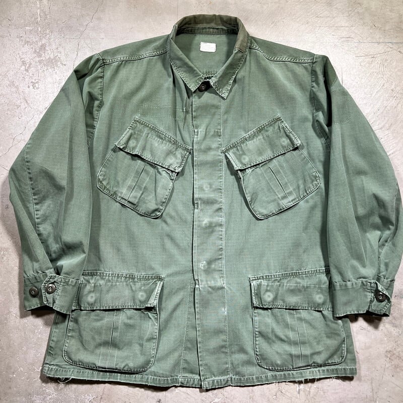 70's U.S.ARMY ジャングルファティーグジャケット 4th 5th リップストップ DSA100-70-C-0208 MACSHORE  CLASSICS社 米軍 ミリタリー NAM戦 MEDIUM-SHORT 希少 ヴィンテージ BA-2007 RM2426H | agito