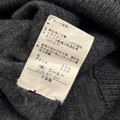 TAKEO KIKUCHI タケオキクチ ノルディック柄 Vネック ニット セーター 3/グレー ブラック系 メンズ
