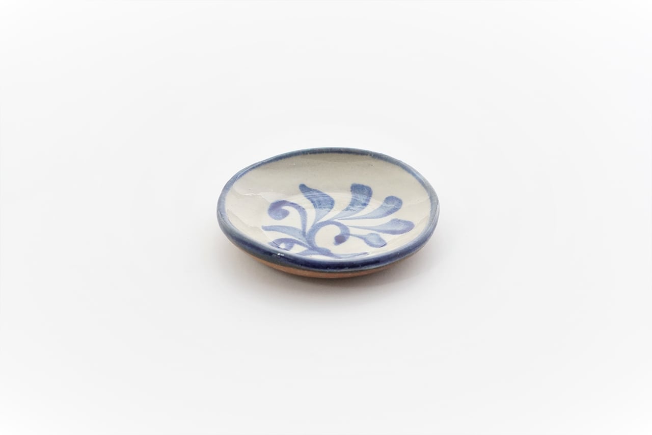 3寸プレート コバルト唐草