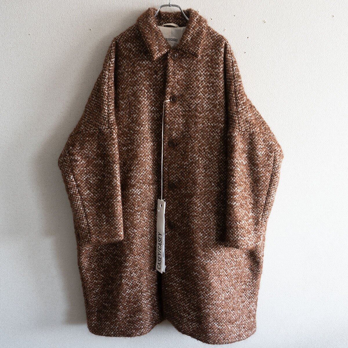 未使用/最高級】 CASEY CASEY 【BIG BLOBBY COAT TWEED/25HM237】S