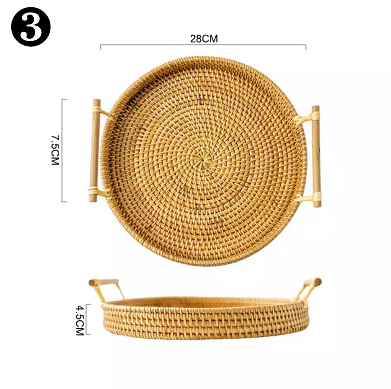 ハンドル付きラタントレイ