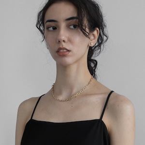 【ネコポス便】チョーカーネックレス 合金 つや消し マット調 0347