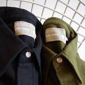 Tomo&Co. CAT FOOT PRINT NEL SHIRTS  TM-BIGMAC-0001 KHAKI