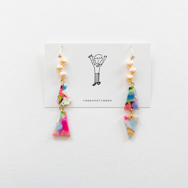 (淡水パール）カケラピアス/イヤリング