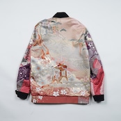 【BJK-M006】XSsize再構築リバーシブル着物ボンバー KIMONO REVERSIBLE BOMBER JACKET