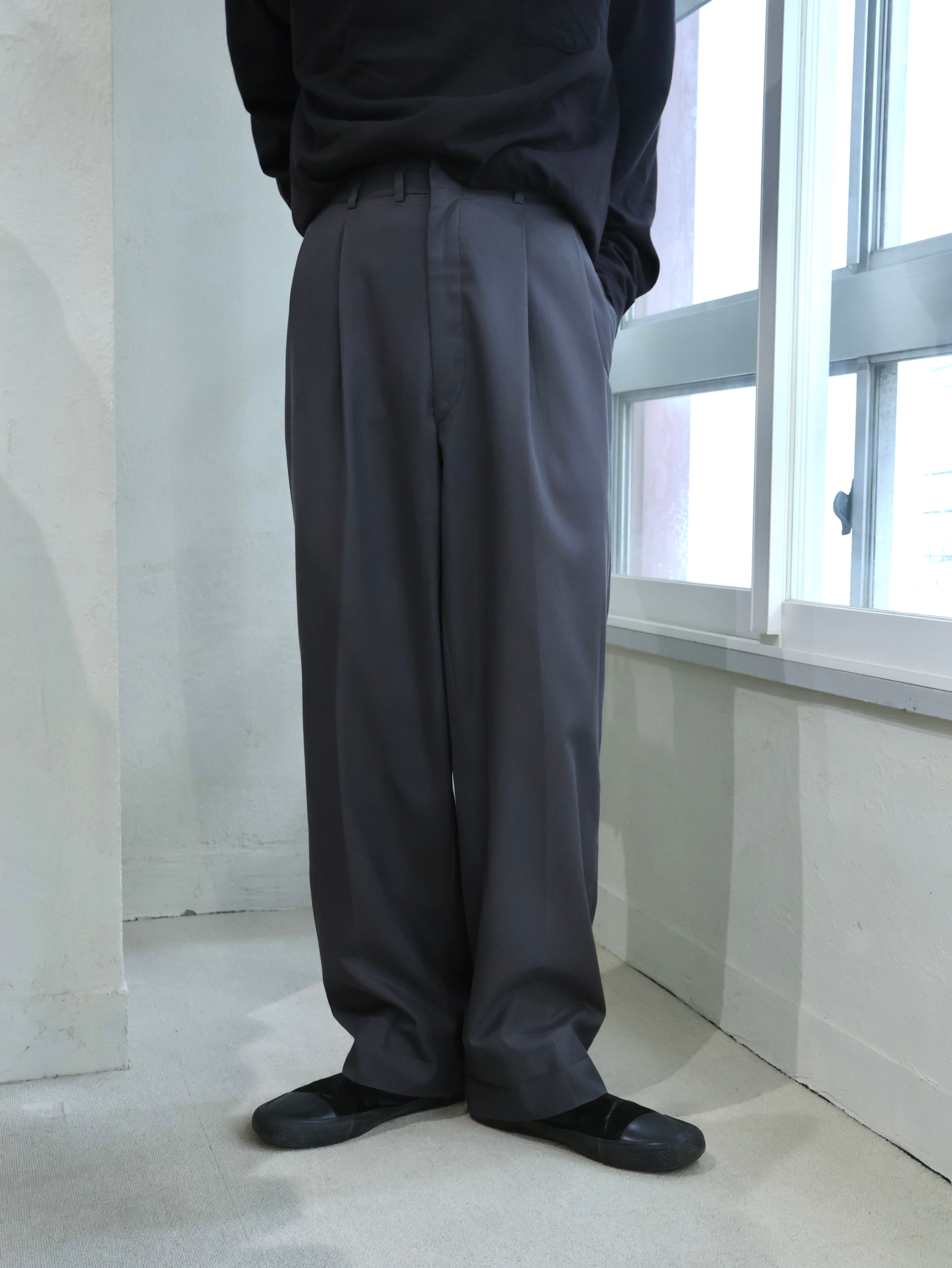 50s CANT-TEAR-EM ブラックシャンブレーパンツ W42程 ごま塩 黒シャン