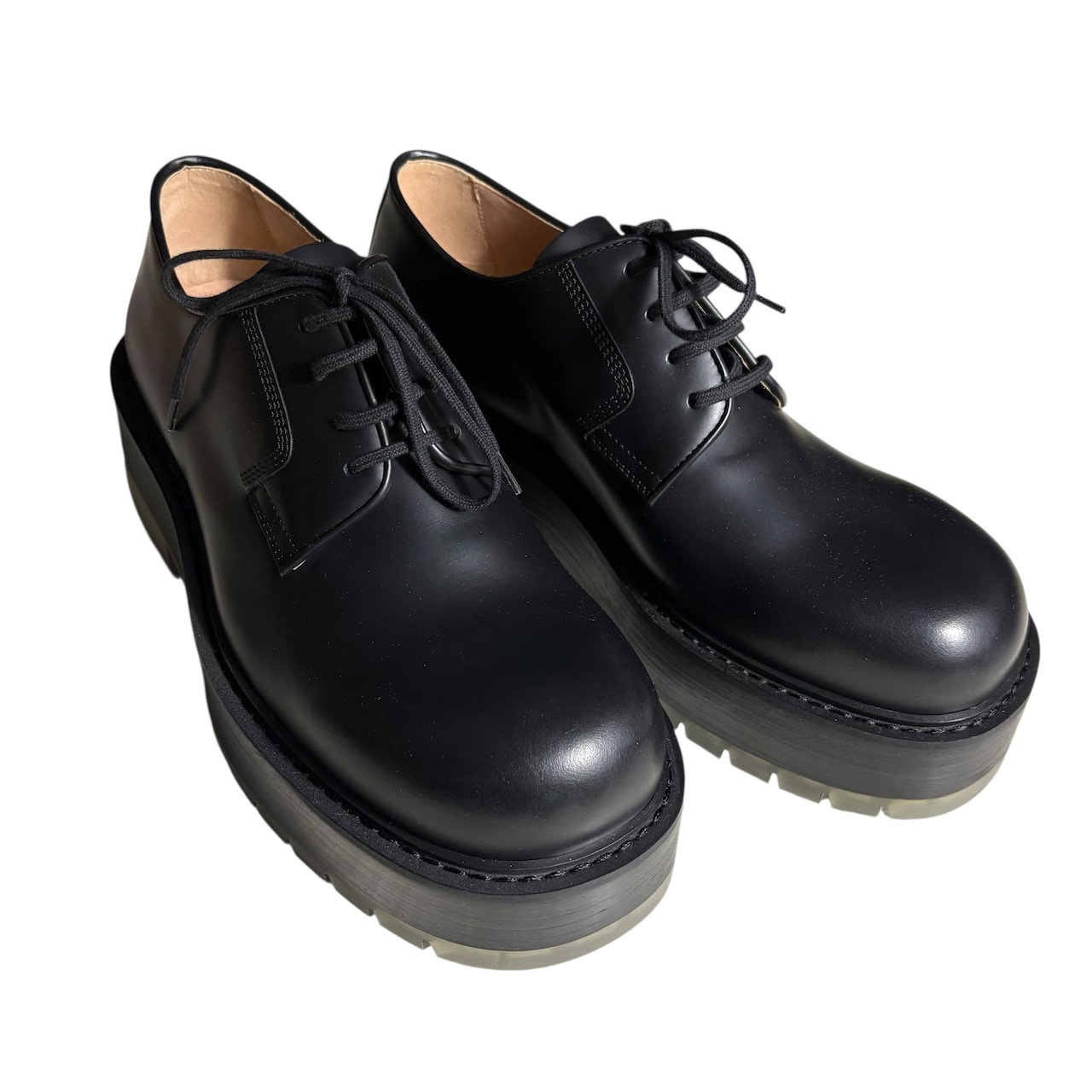 BOTTEGA VENETA black leather shoes “THE STILT“