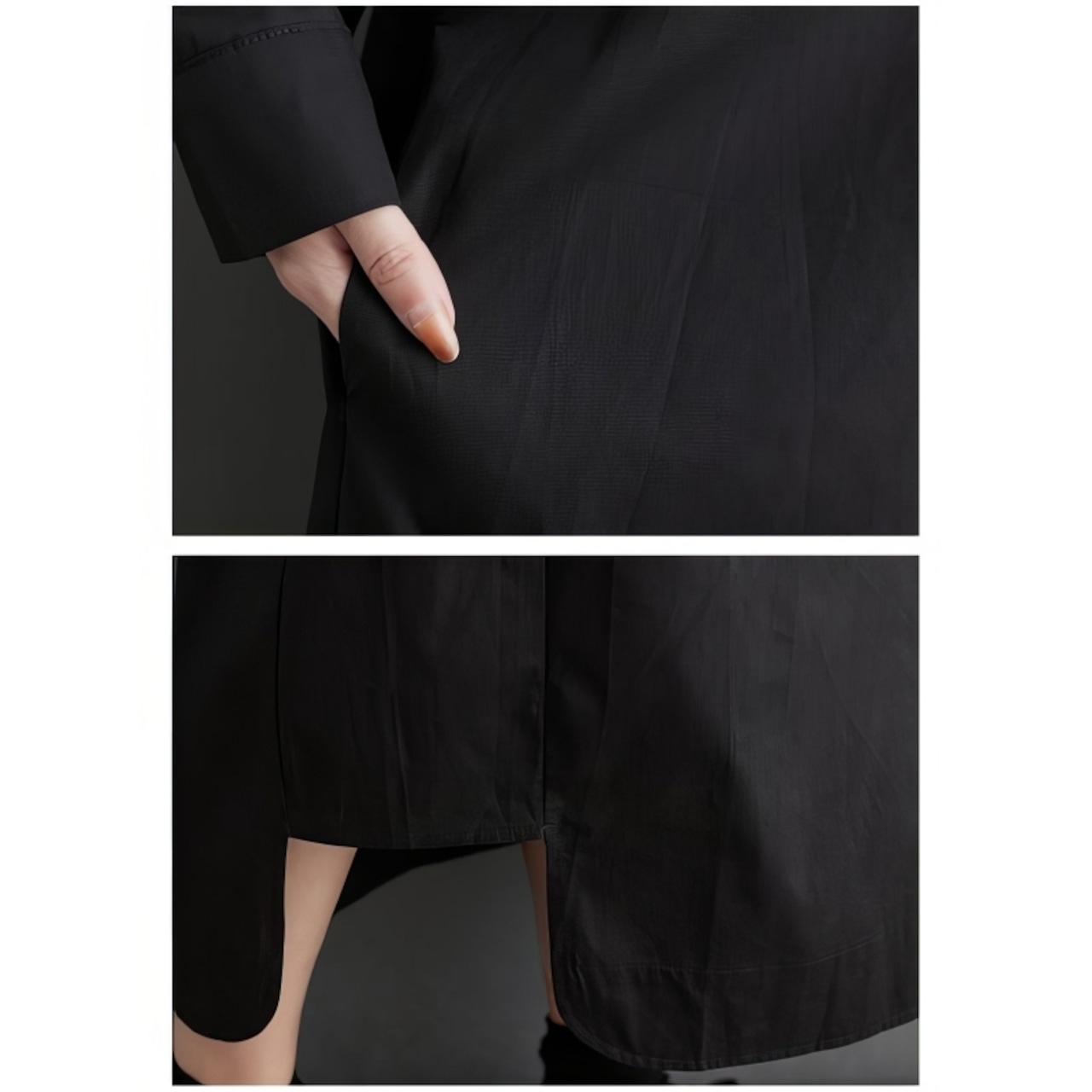 バックオープン ロング シャツワンピース 00188