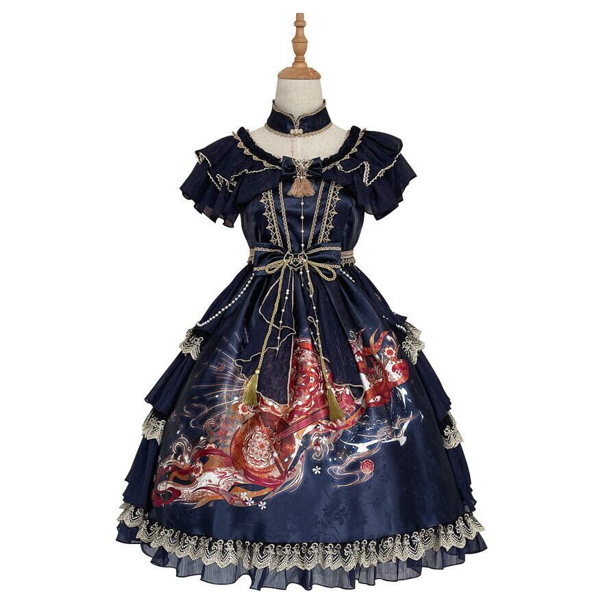 SEASONZ 華ロリ 中華ロリータ チャイナ風 セットアップ ワンピ ボレロ