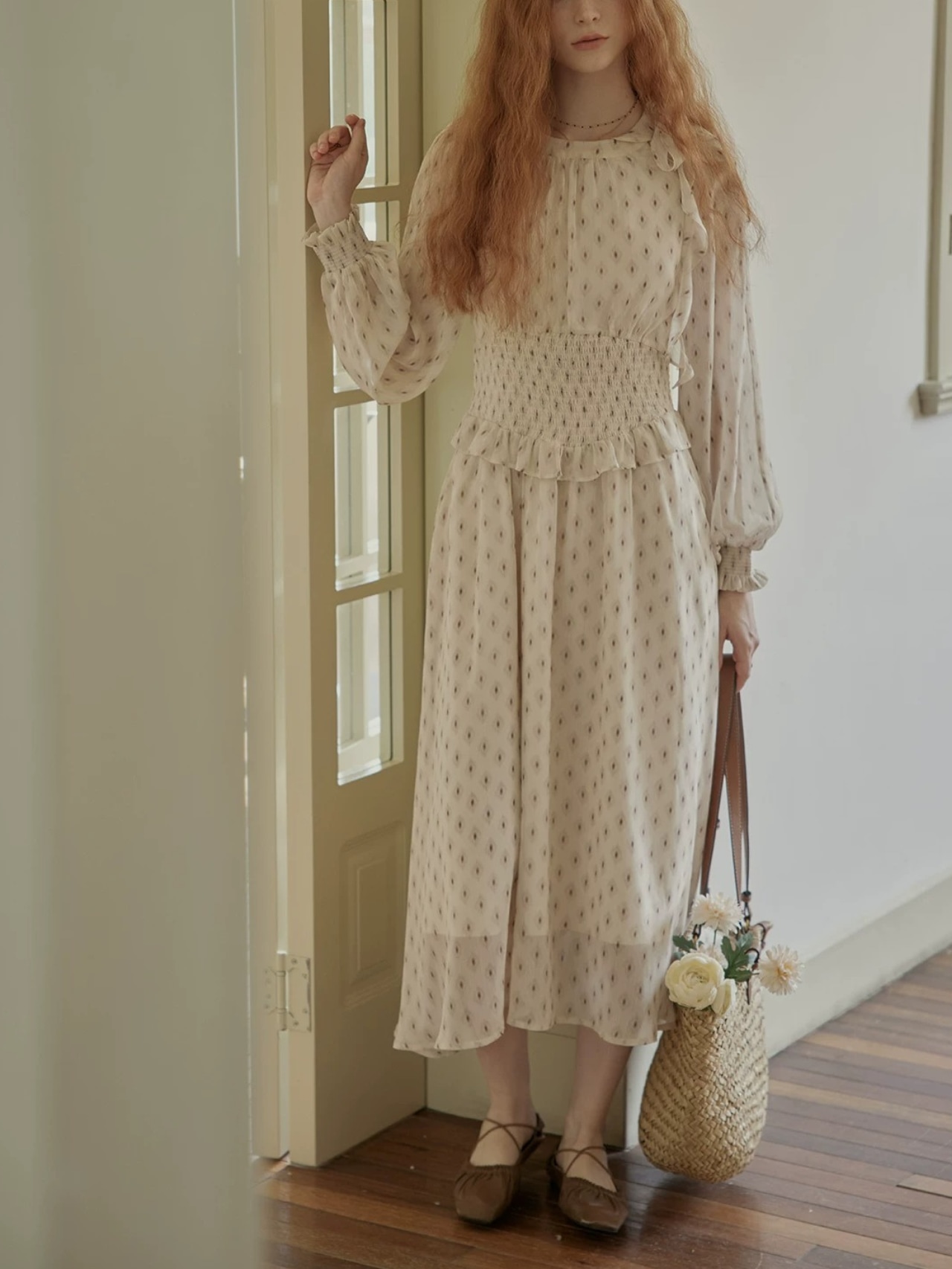 Rêverie à Pois Ruffle Dress F0784