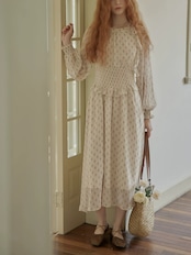 Rêverie à Pois Ruffle Dress F0784