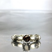 TWIN CLAW RING with SMOKY QUARTZ / ツインクロウリング・スモーキークォーツ