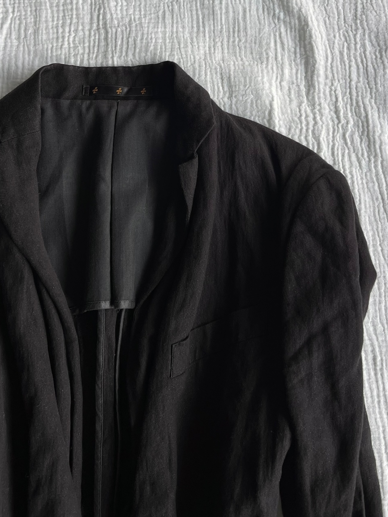 "ato" Wrinkled Black Jacket