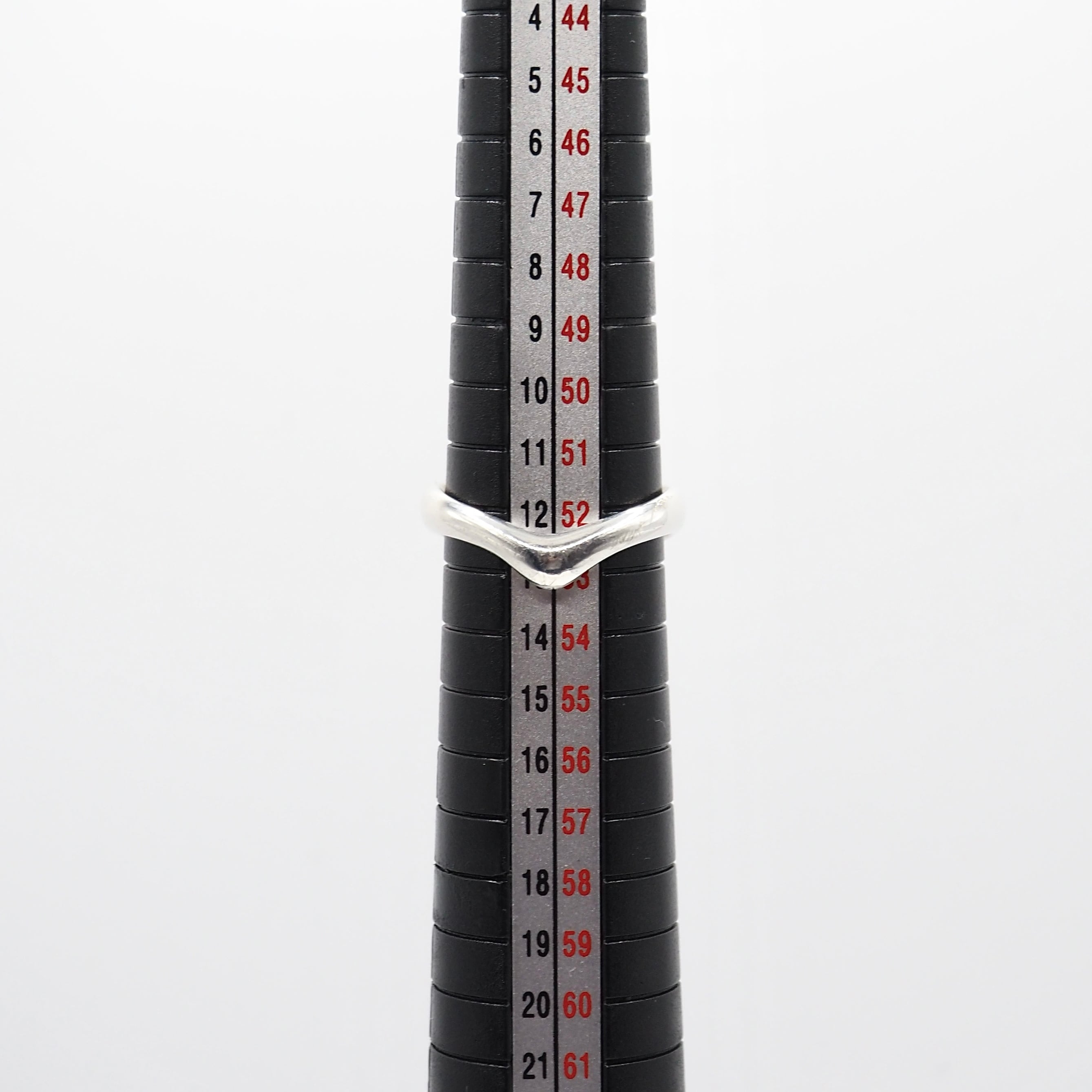 Tiffany&Co. 約12号 カーブドウェーブハートリング シルバー925