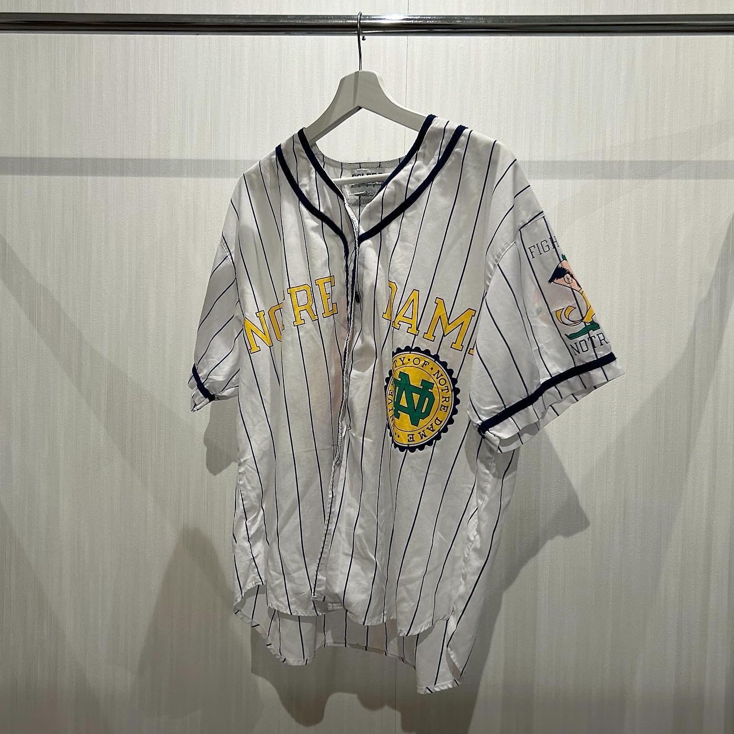90s ESLEEP BOXER “NOTRE DAME” baseball shirt【高円寺店