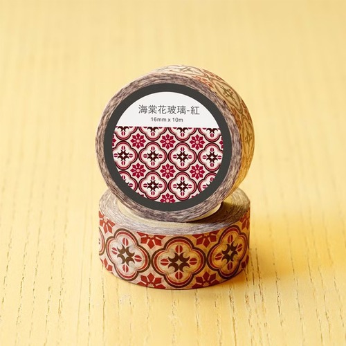 海棠花玻璃 紅（マスキングテープ）