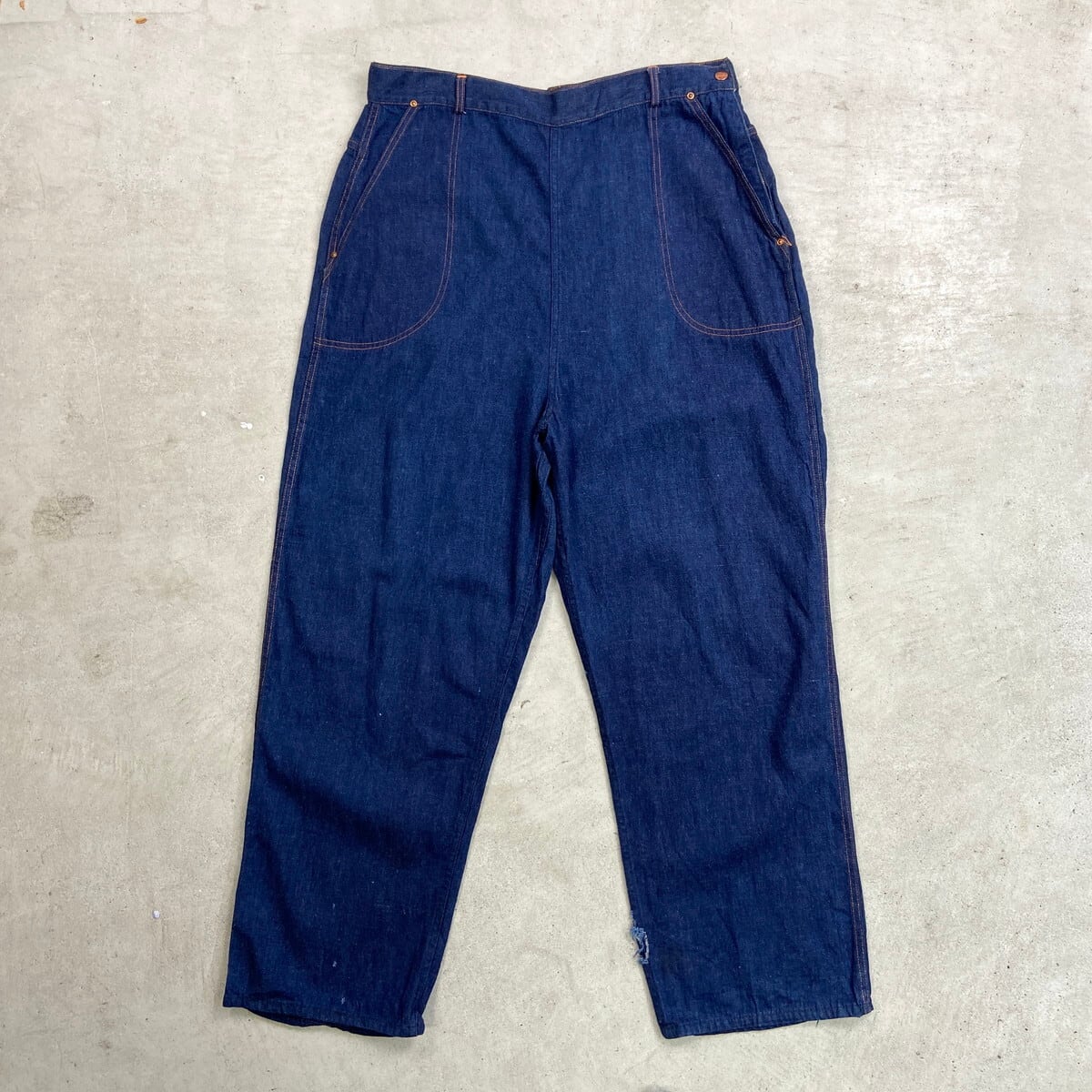 50~60年代 STOCKTON OF DALLAS デニムランチパンツ メンズW36相当 古着