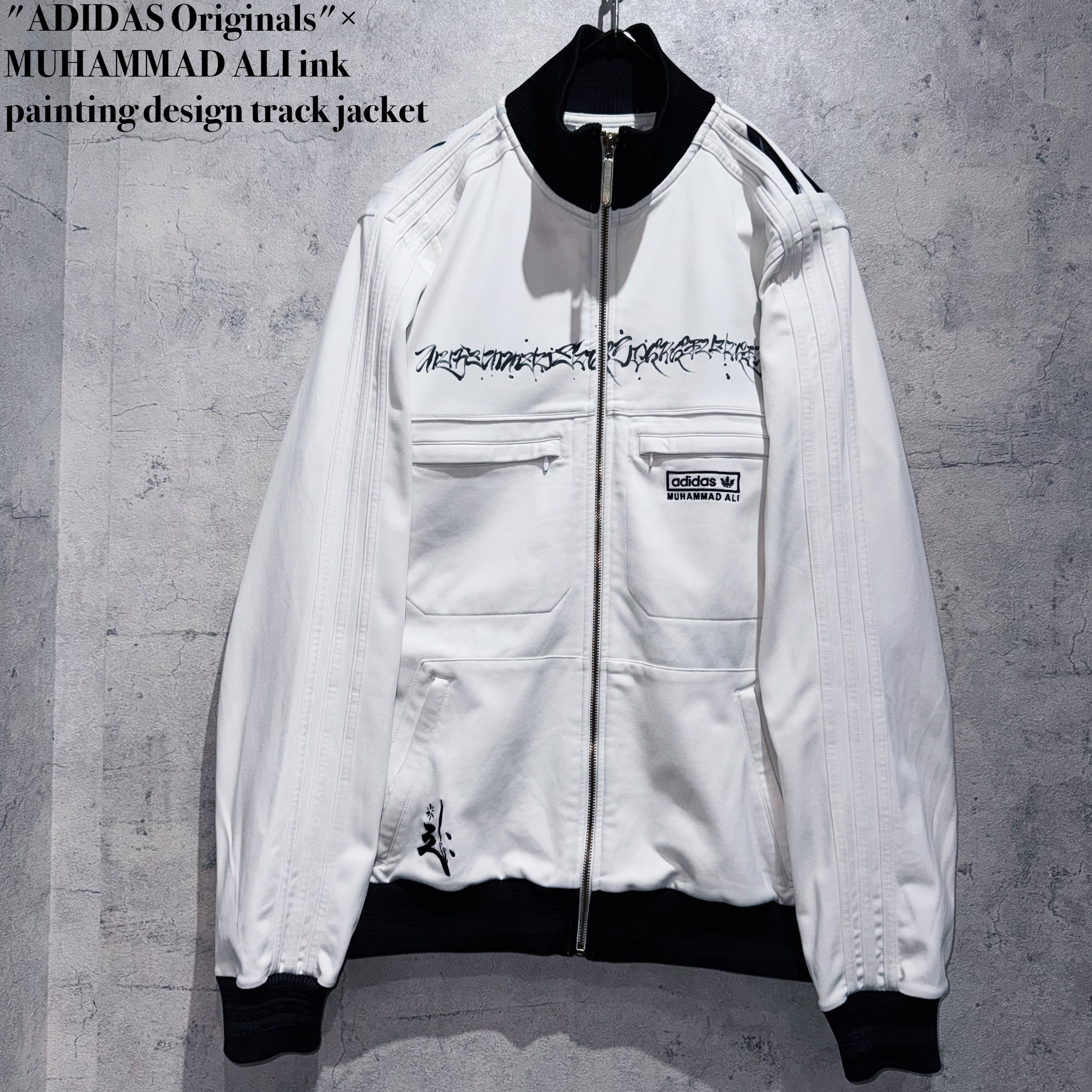 "ADIDAS Originals"×MUHAMMAD ALI ink painting design track jacket
