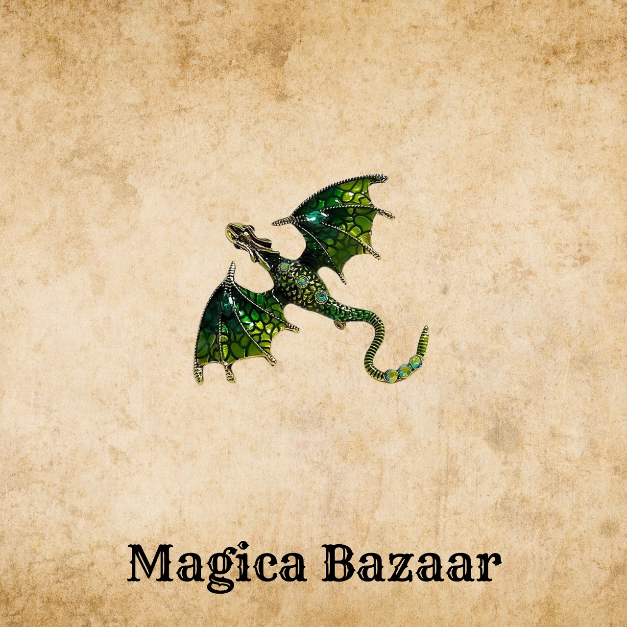 手乗りドラゴン　ドラゴンのブローチ　M23668