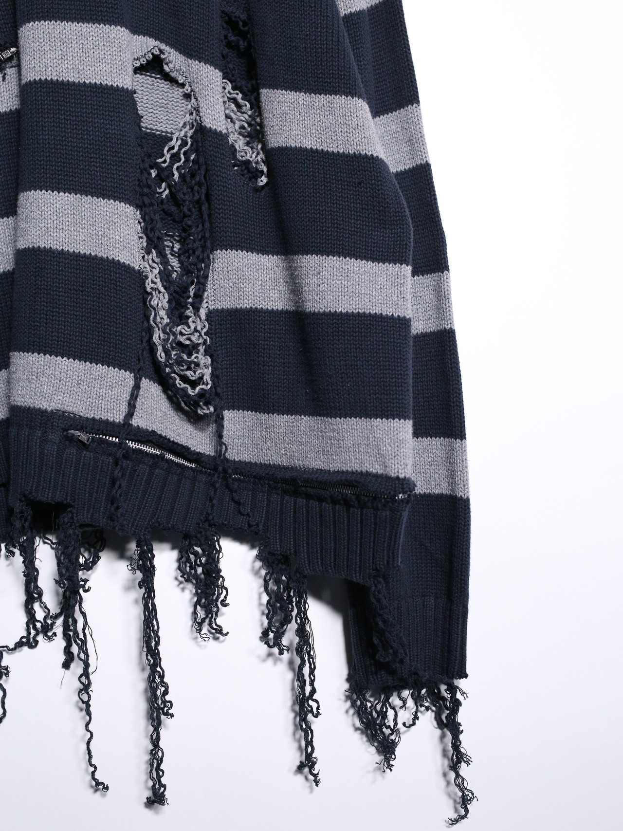 REMAKE / clash bolo × zip  border half zip knit - 10
