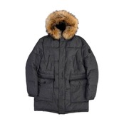 dunhill ダンヒル イタリア製 カシミヤ混 ラクーンファー付き ダウンパーカー 175/92A/グレー