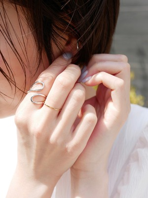 〔S925〕double flame ring